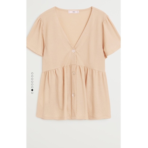 MANGO Flared Blouse and Fluid Culotte Pants Set - Picture 6 of 7